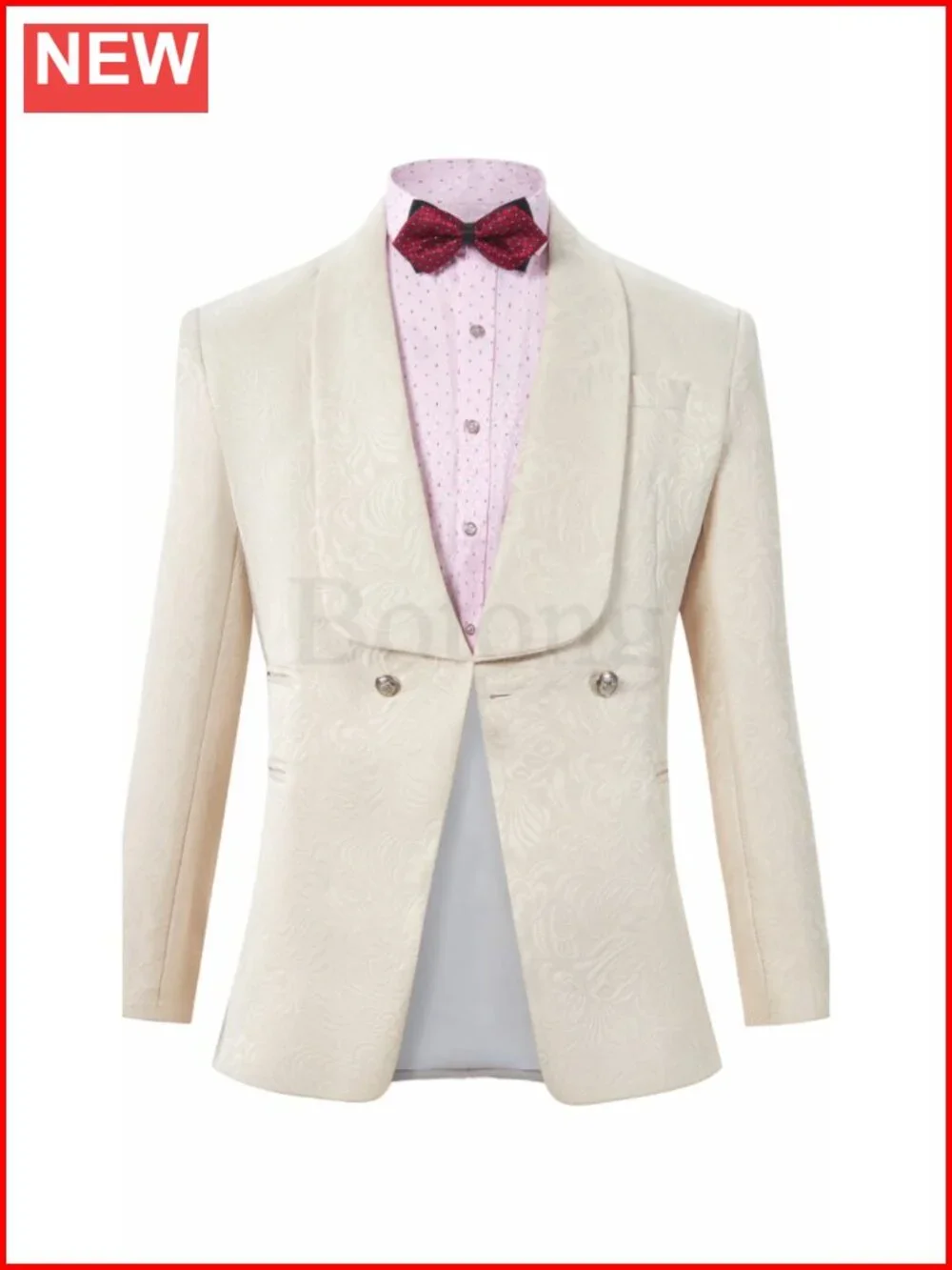 Mens Double Breasted Shawl Lapel Suit Set 2 Piece Tuxedo